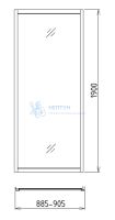 Душевая стенка Gemy 900x1900 профиль Хром A90M