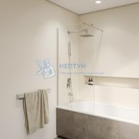 Шторка на ванну 90*150 RGW SC-051 Хром/Прозрачное/8 мм (Easy)