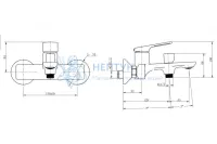 Cмесители для ванны и душа Knotlor KN-71/BL
