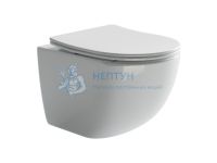 Подвесной безободковый унитаз с сиденьем микролифт Ceramicanova Forma Белый CN3009