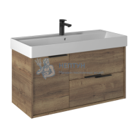 Тумба с умывальником Briz Teсо 100 см Дуб Веллингтон табак 243 03-20100-17 00 ВЕЛ