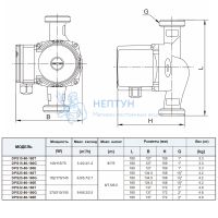 Циpкуляционный насос DPS 32/8 -180E Allwater (180 мм, 182/170/145 Вт, 6,9/5,7/2,7 куб/ч)