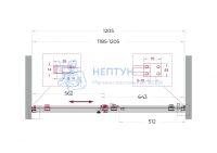Душевая дверь BelBagno SOFT_CLOSE-2-BF-1-120-C-Cr