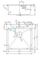 Кухонная мойка нерж.сталь графит D&K DKS505006, в комплекте с сифоном, корзиной, дозатором
