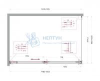Душевой уголок BelBagno SOFT_CLOSE-1-AH-1-150/100-C-GM
