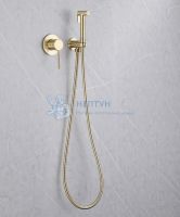 Смеситель ABBER Emotion AF8825G с гигиеническим душем, золото матовое