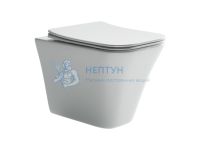 Подвесной безободковый унитаз с сиденьем микролифт Ceramicanova Mono Белый CN1902
