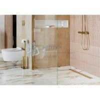 Душевой трап Excellent Stilio Gold 70 см. решетка декоративная (золото)