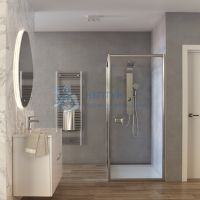 Душевая перегородка Taliente TA-09-1CP 90х195 стекло прозрачное 6 мм