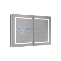 Шкаф зеркало для ванной с подсветкой Aquatek AQ7104-MLC, прямоугольное, сенсорное управление, 1000*700*133