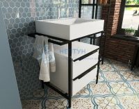 Тумба с раковиной Эстет Comfort Loft 70 ФР-00003613 напольная универсальная 2 ящика с ручками