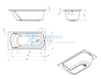 Акриловая ванна Aquanika Base 150x70 прямоугольная A1015070021