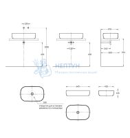 Раковина Kerama Marazzi накладная MA.wb.65