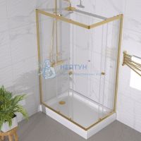 Душевое ограждение "Вента-Голд" 120x80, прямоуг. низ. подд. Triton