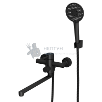 Смеситель для ванны с длинным поворотным изливом RUSH Melos SUS1101-51Black черный