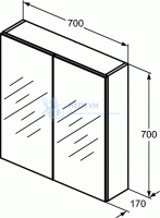Зеркальный Шкафчик Ideal Standard MIRROR&LIGHT T3590AL