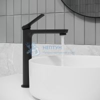 Смеситель для настольного умывальника, матовый черный, Parker, IDDIS, PARBL01i01