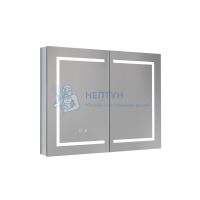 Шкаф зеркало для ванной с подсветкой Aquatek AQ7904-MLC, прямоугольное, сенсорное управление, 900*700*133