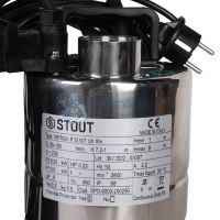 Насос дренажный Stout с вертикальным поплавком, кабель 10 м SPD-0003-2 00250
