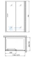Душевой уголок Gemy Victoria S30191AM-A70M