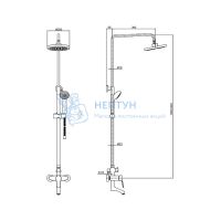 Душевая колонна со смесителем Bravat F6111147C-A-RUS