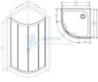 Стекла для душевого ограждения 800x800 Am.Pm Gem W90G-401-080WT