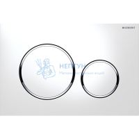 Смывная клавиша Geberit Sigma20, двойной смыв: белые, глянцевый хром 115.882.KJ.1