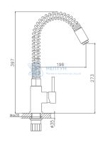 Смеситель для кухни однорычажный черный с гибким изливом Haiba HB71074