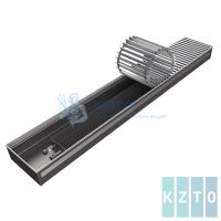 Внутрипольный конвектор КЗТО Бриз Нерж 200x80x800 1то бок Конц Лев U (Nova 5 Ал 12 втулки черные)