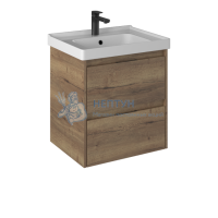 Тумба с умывальником Briz Берн 60 см Дуб Веллингтон табак 238 03-18060-15 00 ВЕЛ