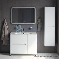 Тумба напольная, белая, 100 см, Edifice, Iddis EDI10WFi95. Подходит умывальник 0101000i28