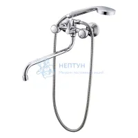 Смеситель Prohanss P12.22 для ванны и душа вентильный поворотный излив 30 см, хром