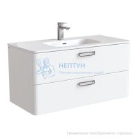 Тумба подвесная, белая, 100 см, Brick, Iddis BRI10W1i95. Подходит умывальник: 0101000i28
