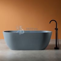 Ванна из искусственного камня ABBER Frankfurt AM9941G серая матовая