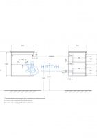 База под раковину подвесная BelBagno KRAFT 39-500/390-2C-SO-СO