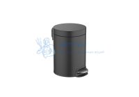 Корзина для мусора с педалью, 5л AQUATEK, матовый черный AQ4991MB