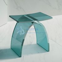 Стульчик для ванной прозрачный ABBER Kristall AT1739Aquamarin бирюзовый
