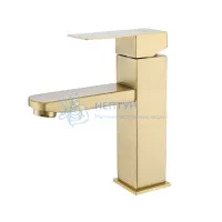 Смеситель Prohanss P30.10.03 для раковины  монолитный, золотой сатин