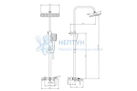 Душевая система Knotlor KN-72/BL