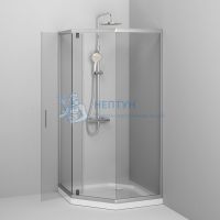 Душевое ограждение 90x90 см, без поддона 900x900 Am.Pm Gem W90G-405-090MT