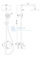 Душевая колонна со смесителем Bravat F6336370CP-A-RUS