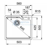 Мойка UBG 610-56 миндаль Franke 114.0595.379