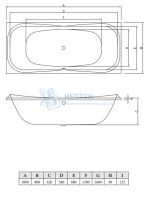 Акриловая ванна C-Bath Kronos 180x80 прямоугольная CBQ013001