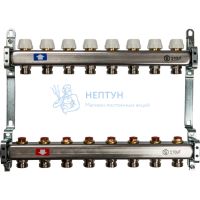 Коллекторная группа Stout для радиаторов без расходомеров на 8 контуров из нержавеющей стали