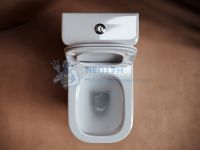 Унитаз-компакт безободковый с сиденьем микролифт Ceramicanova Alfa Белый CN9002