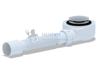 Сифон для душевого поддона АНИ пласт E455CLGS 1 1/2" 50 мм клик-клак гриб с сеткой
