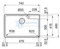 Мойка ВСX 610-74 TL Franke 101.0689.946