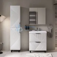 Пенал напольный VOLNA Геометри/Geometry 40 белый