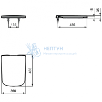 Крышка-сиденье с микролифтом для унитаза Ideal Standard J505801