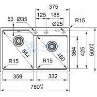 Мойка UBG 620-78 сахара Franke 114.0595.523